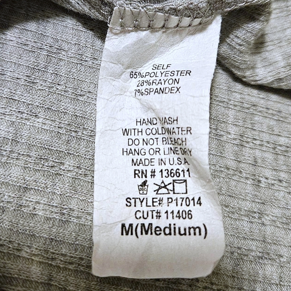 P.S. Kate Women's Gray Ribbed Tank Top Medium | Minimalist Normcore Basic Casual - Picture 7 of 9